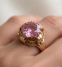 Goldring 750/18K mit Kunzit, Gr. 56 - Bild 1