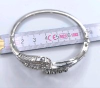 Armreif 585 Gelbgold Diamant Saphir 3ct - Bild 4