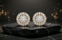 Ohrringe 750 Gold Creolen 1,1 ct Diamant - Bild 1