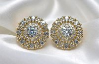 Ohrringe 750 Gold Creolen 1,1 ct Diamant - Bild 3