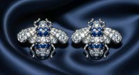 Ohrringe 750 Gold Diamant Saphir 0,76 ct - Bild 6