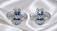 Ohrringe 750 Gold Diamant Saphir 0,76 ct - Bild 8