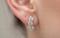 Ohrringe 750 Gold 18K 0,5 ct Diamant Stecker Creolen - Bild 1