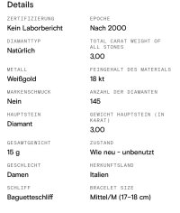 Armreif 750 Gold 3 ct Diamant - Bild 2