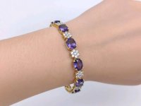 Armreif 750 Gold Amethyst 7,5 ct & Diamant 1,8 ct - Bild 3