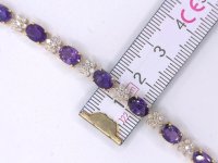 Armreif 750 Gold Amethyst 7,5 ct Diamant 1,8 ct - Bild 4