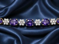 Armreif 750 Gold Amethyst 7,5 ct Diamant 1,8 ct - Bild 5