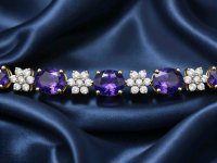 Armreif 750 Gold Amethyst 7,5 ct & Diamant 1,8 ct - Bild 6