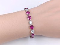 Armreif 750 Gold mit Diamant und Saphir - Bild 1