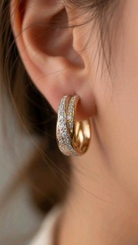 Diamant-Ohrringe 585 Gelbgold 1,44 ct - Bild 6