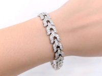 Armreif 585 Gold 3,84 ct Diamant F-H VVS - Bild 1