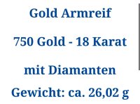 Armreif 750 Gold 2,5 ct Diamant H-J VS - Bild 2