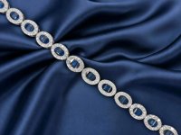 Armreif 750 Gold mit Diamant 2 ct & Saphir 4 ct - Bild 5