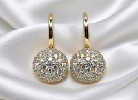 Diamant-Ohrringe 585 Gold 0,81 ct F-H VVS - Bild 1