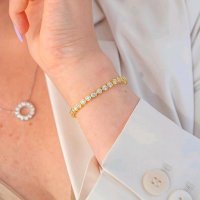 Tennisarmband 585 Gold 1 ct Diamant H-I VS - Bild 4