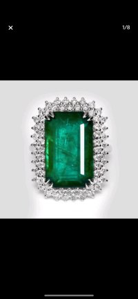 Verlobungsring 750 Gold mit Smaragd 13,01 ct und Diamant - Bild 3