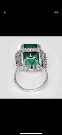 Verlobungsring 750 Gold Smaragd 13,01 ct Diamant - Bild 9