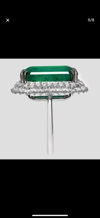 Verlobungsring 750 Gold mit Smaragd 13,01 ct und Diamant - Bild 10