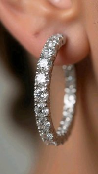 Ohrringe 585 Gelbgold 2,61 ct Diamant Stecker Creolen - Bild 1