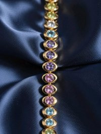 585 Gelbgold Armreif mit Citrin & Amethyst 2,67 ct - Bild 3