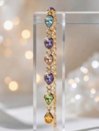 Armreif 585 Gold mit Citrin & Amethyst 4,03 ct - Bild 2