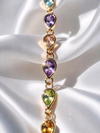 Armreif 585 Gelbgold mit Citrin & Amethyst 4,03 ct - Bild 3