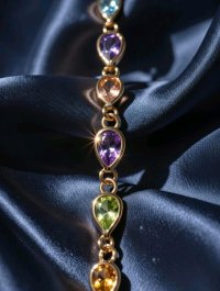 Armreif 585 Gelbgold mit Citrin & Amethyst 4,03 ct - Bild 5