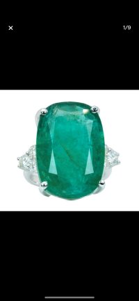 Verlobungsring 585 Gold Smaragd 21,66 ct Diamant - Bild 3