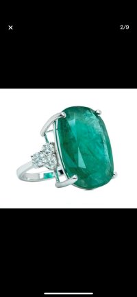Verlobungsring 585 Gold Smaragd 21,66 ct Diamant - Bild 7