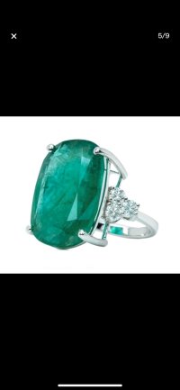 Verlobungsring 585 Gold Smaragd 21,66 ct Diamant - Bild 8