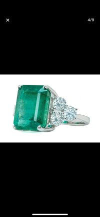 Verlobungsring 585 Gold Smaragd Diamant 10,49 ct - Bild 4