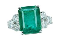 Verlobungsring 585 Gold Smaragd 10,49 ct Diamant - Bild 1
