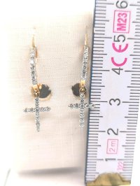 Ohrringe 585 Gold Diamant 0,57 ct Kreuz Stecker - Bild 5