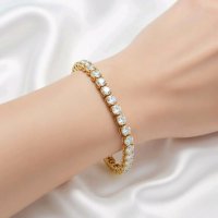 Tennisarmband 750 Gold 1 ct Diamant 18 cm - Bild 1