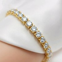 Tennisarmband 750 Gold 1 ct Diamanten - Bild 5