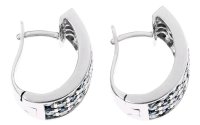 Creolen 750 Gold Diamant Saphir 1,2 ct - Bild 3