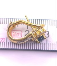 Steckerohrringe 750 Gold Saphir 2,4 ct Diamant - Bild 3