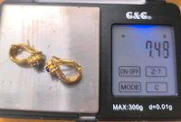Steckerohrringe 750 Gold Saphir 2,4 ct Diamant - Bild 7