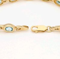 Armreif 585 Gelbgold Blautopas 4,34 ct - Bild 4