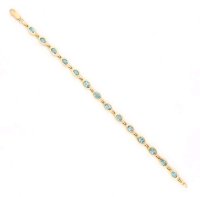 Armreif 585 Gold mit Blau-Topas 4,34 ct - Bild 5