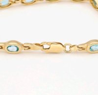Armreif 585 Gold mit Blau-Topas 4,34 ct - Bild 7
