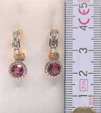 Ohrringe Creolen 585 Gold Turmalin 1,53 ct Diamant 1,01 ct - Bild 6