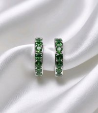 Ohrringe 585 Gold mit Tsavorit 1,03 ct - Bild 1