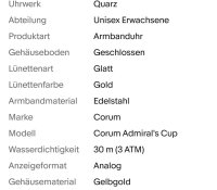 Corum Admirals Cup Uhr 750 Gold Stahl - Bild 2