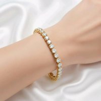 Tennisarmband 750 Gold 2,1 ct Diamant F-H VVS 18cm - Bild 2