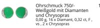 Creolen 750 Gold mit Diamant und Chrysopras - Bild 2