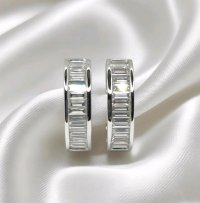 Ohrringe 585 Gold Diamant 0,62 ct Stecker Creolen - Bild 2