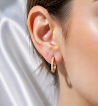 Ohrringe 585 Gelbgold 0,43 ct Diamant Stecker - Bild 2