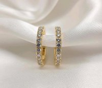 Ohrringe 585 Gelbgold 0,43 ct Diamant Stecker - Bild 5