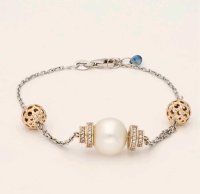 Armreif 750/18K Gold Diamanten Saphir - Bild 1
